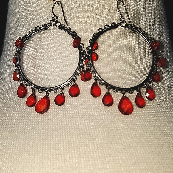 Chandelier Hoop Earrings - Picture 1 of 1